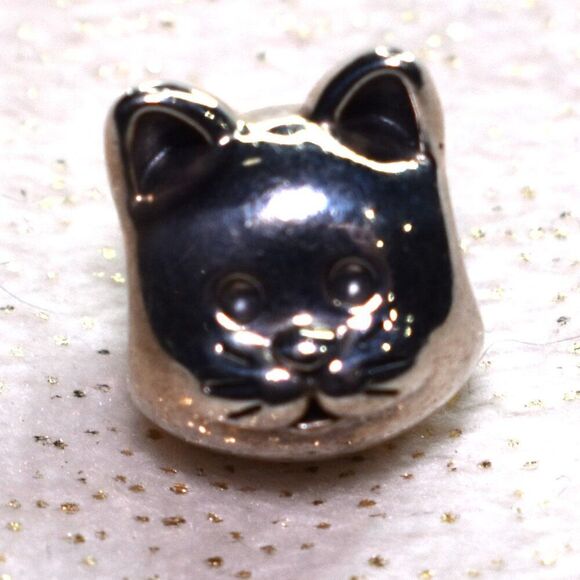 Pandora Curious Cat Sterling Silver Charm Retired Kitty Cat Bead - Picture 5 of 8